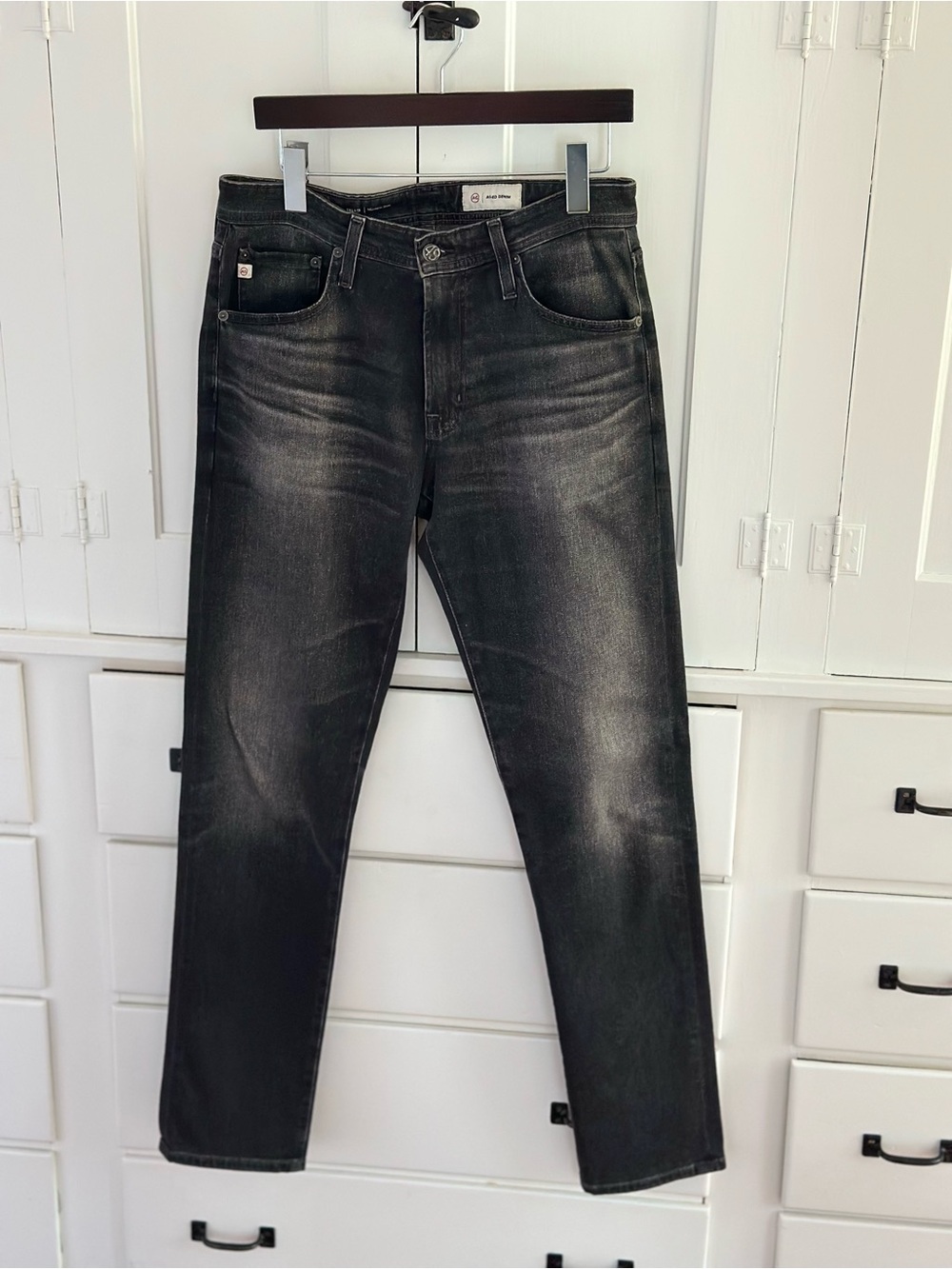 Ag Adriano Goldschmied Slim Black Washed Jeans